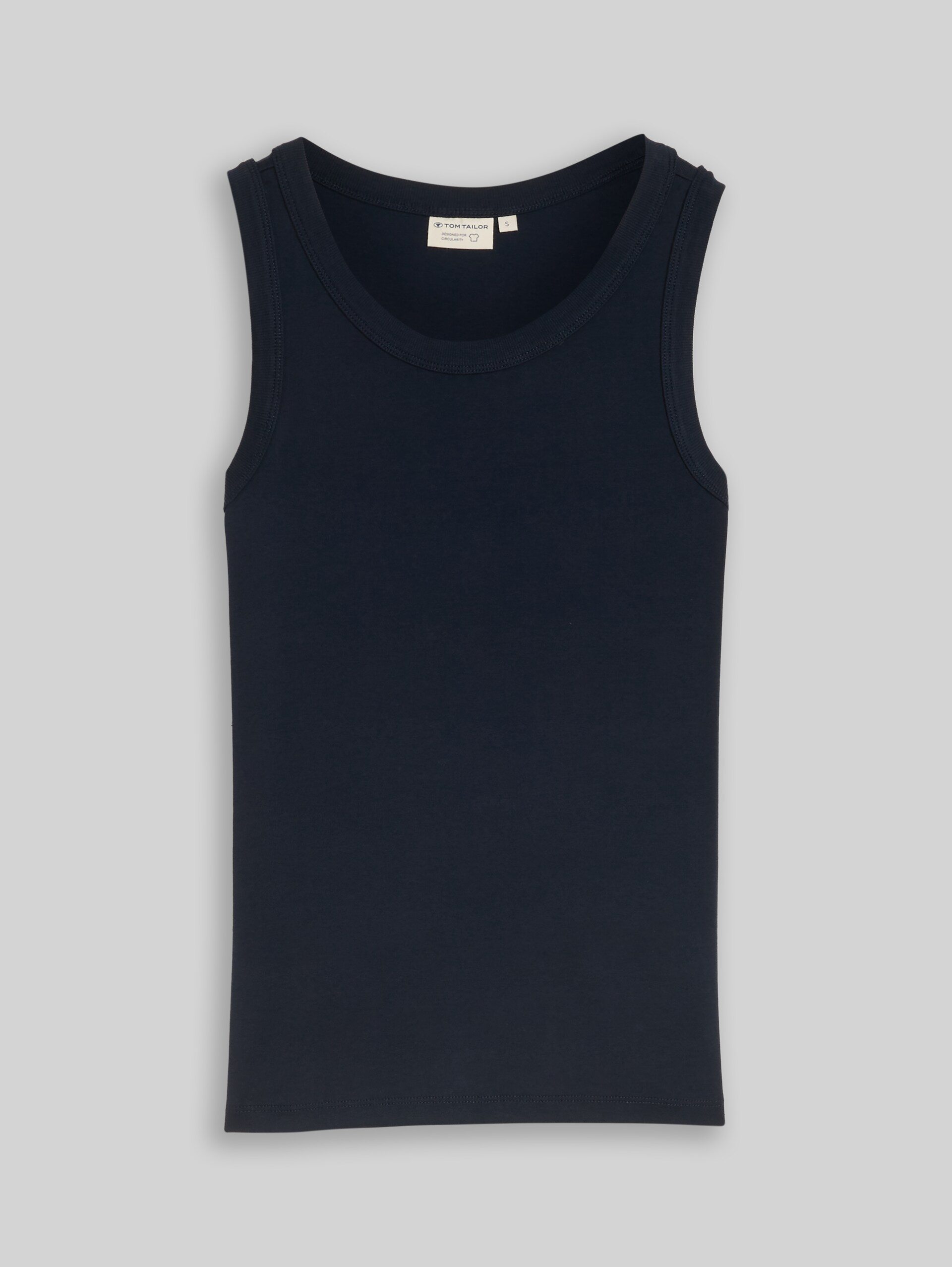Basic top with stretch - sky captain blue - Front product view