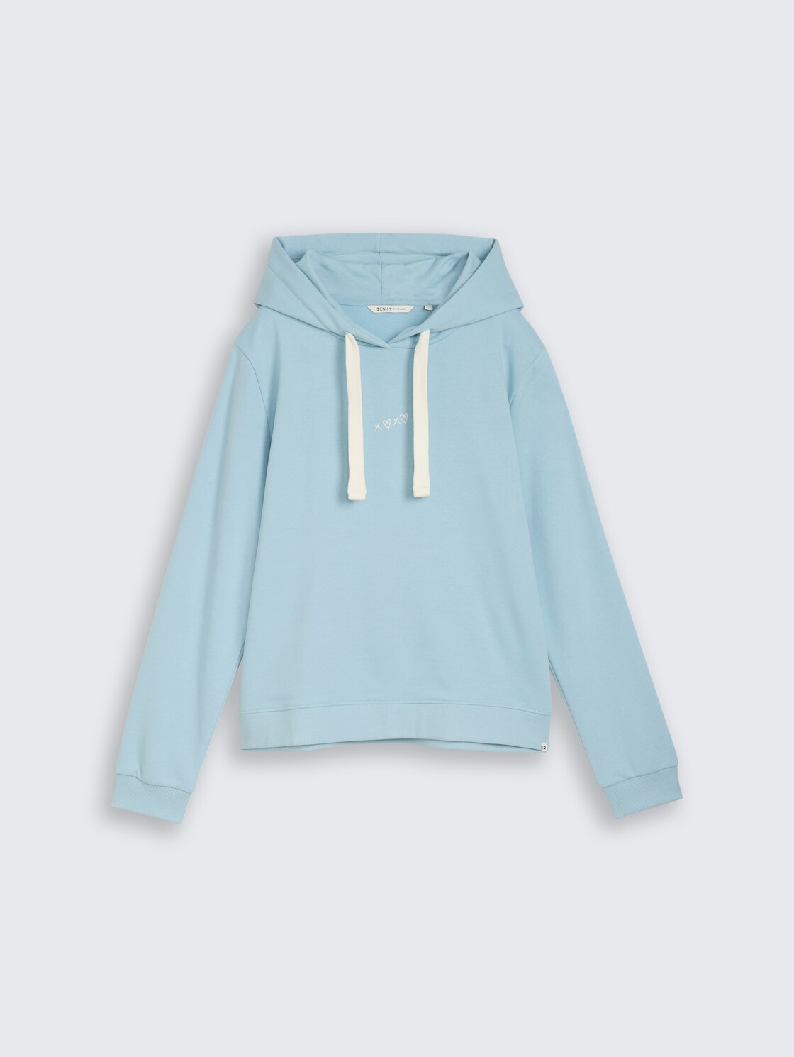 Hoodie Sweatshirt mit Stickerei - calm cloud blue - Vorder-Produkt-Ansicht