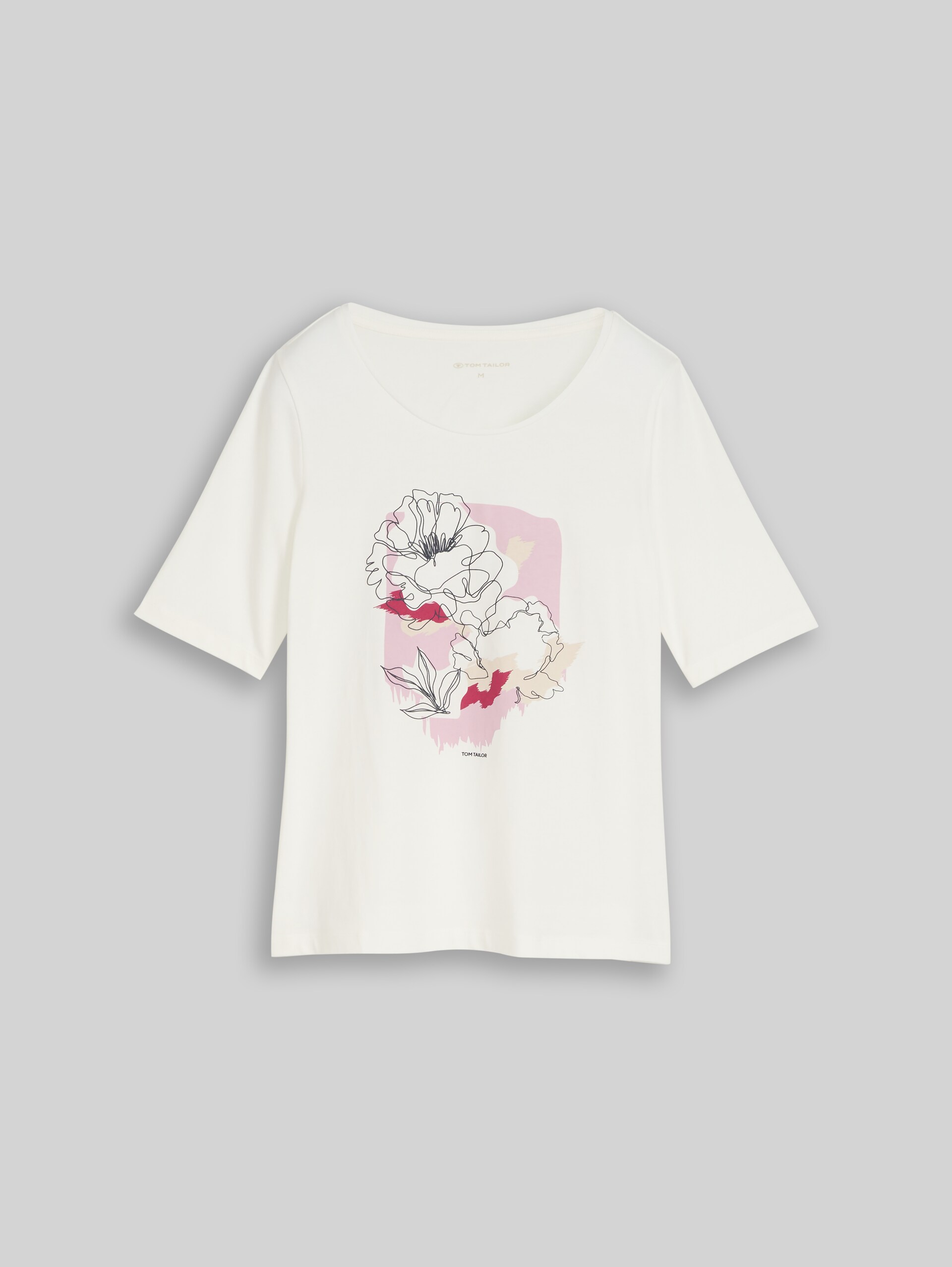 T-shirt with print - Whisper White - Front product view