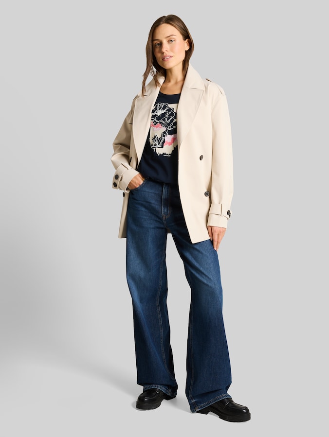 T-shirt met print door Women, sky captain blue