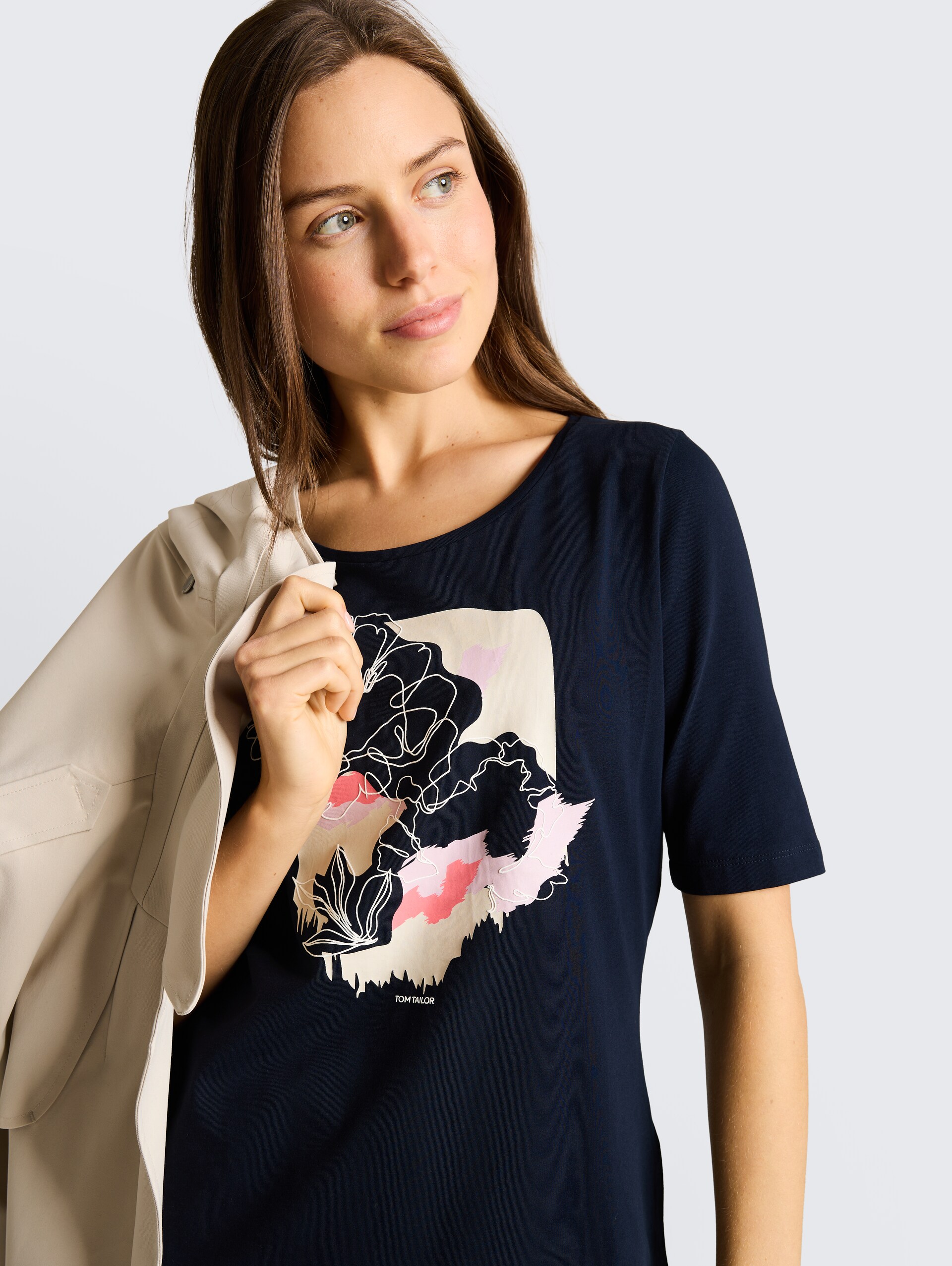 T-shirt with print - sky captain blue - Detail model view