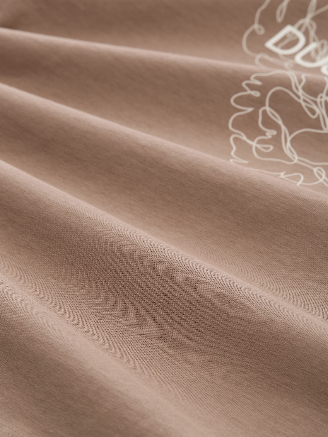 T-Shirt mit Print - taupe grey - Material-Ansicht