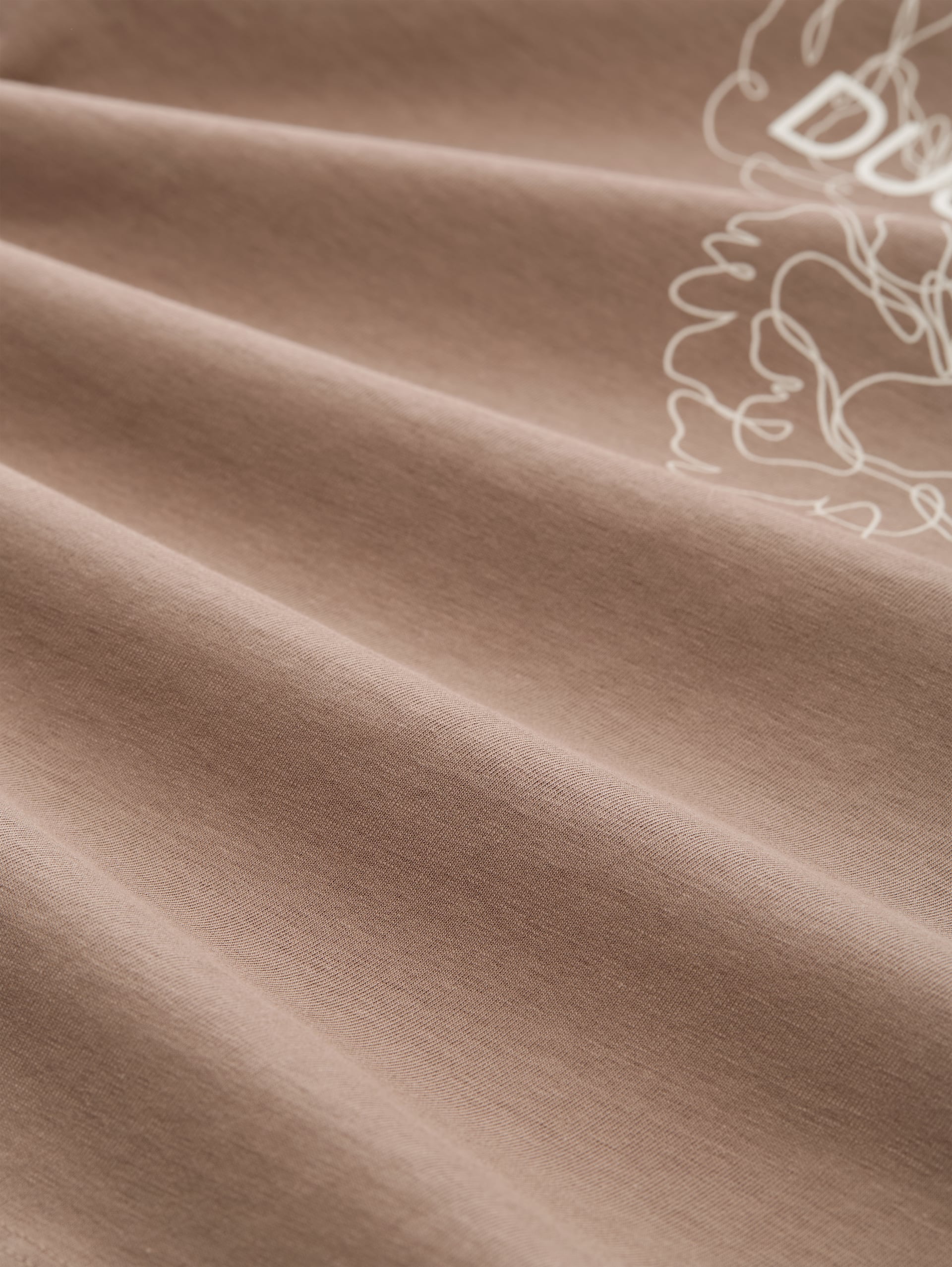T-Shirt mit Print - taupe grey - Material-Ansicht