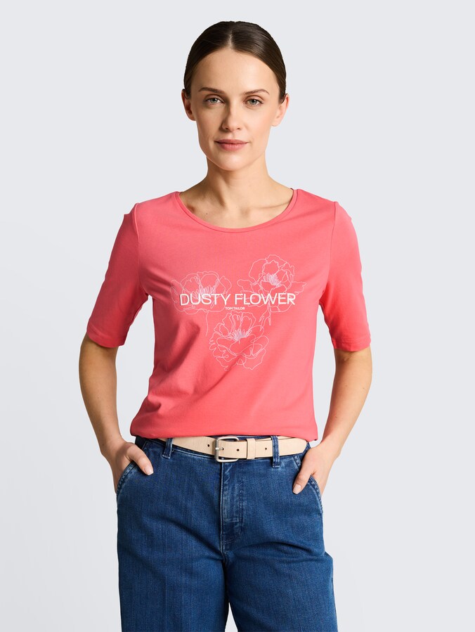 T-shirt met print door Women, soft coral pink