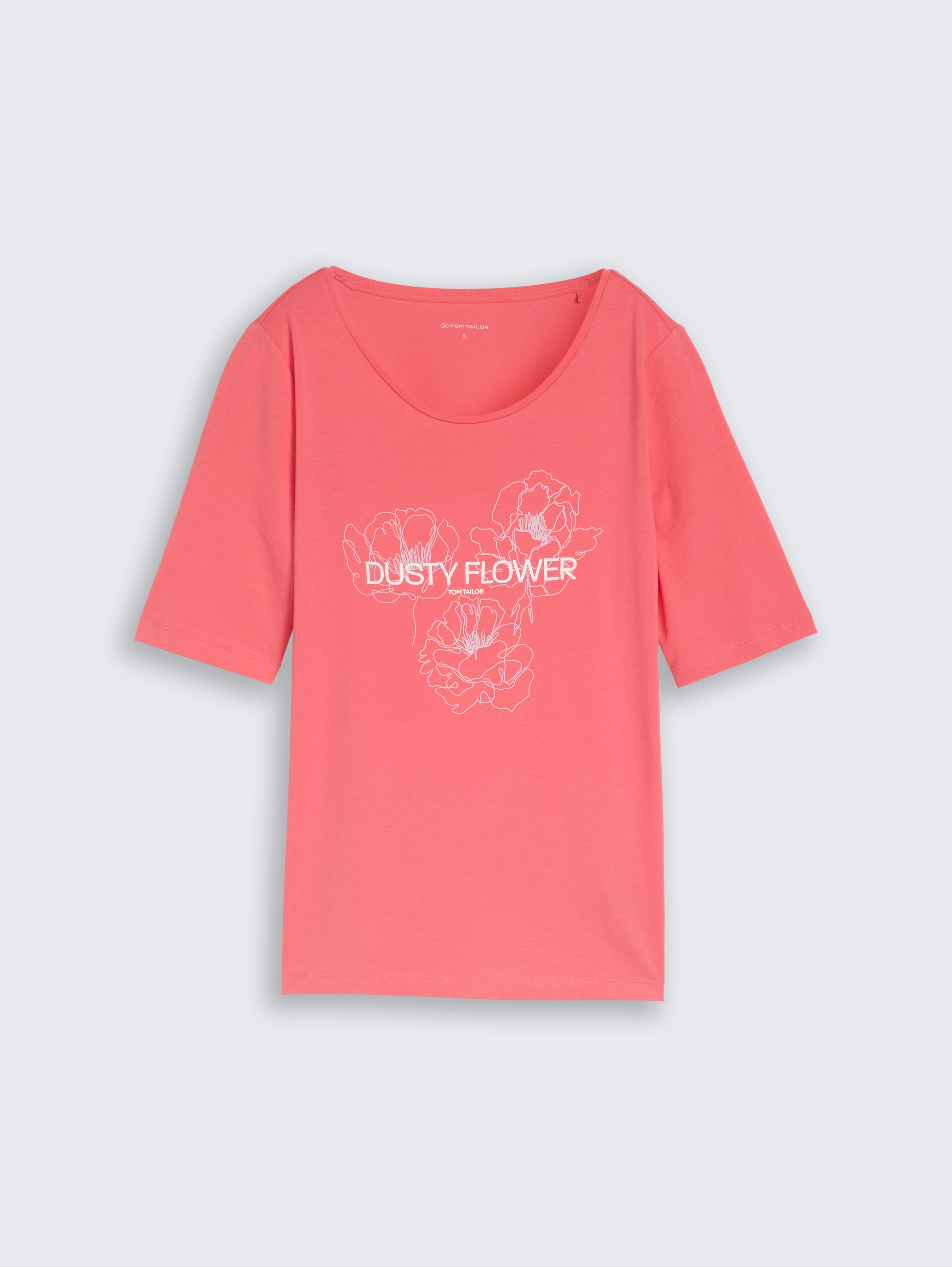 T-shirt with print by Women, soft coral pink
