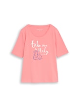 Geselecteerd, T-shirt met print door Tom Tailor, rosa