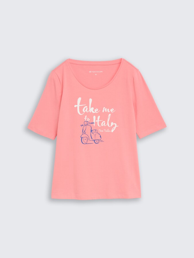 T-Shirt mit Print von Women, soft fuchsia pink