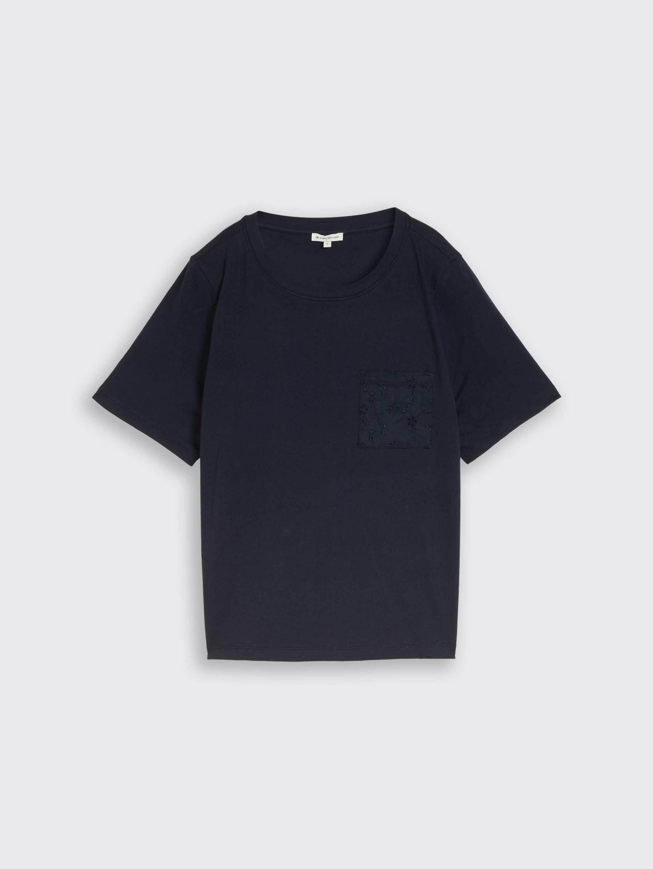 Boxy fit T-shirt with chest pocket - sky_captain_blue_1 - 