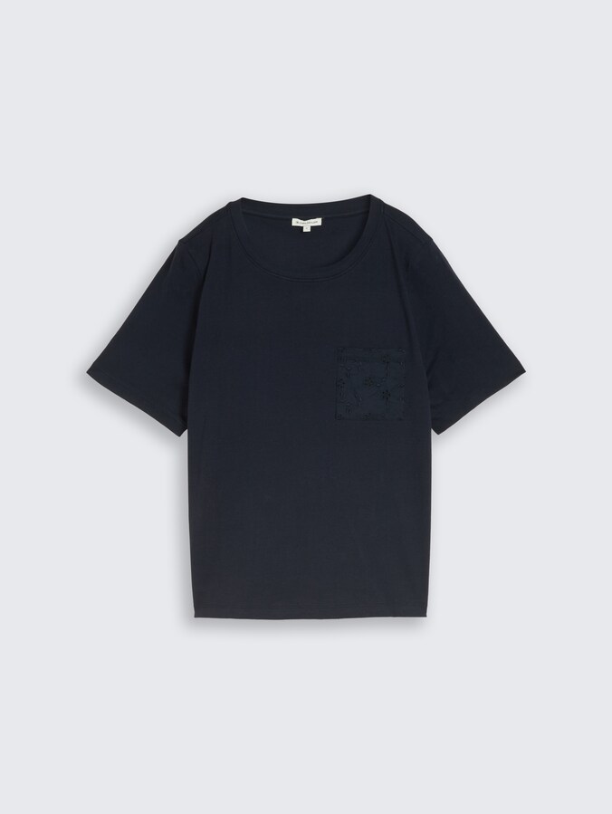 Boxy Fit T-Shirt mit Brusttasche von Women, sky captain blue