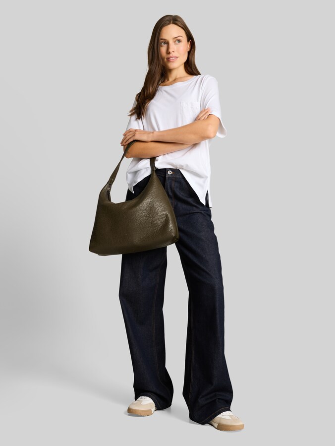 Boxy Fit T-Shirt mit Brusttasche von Women, White