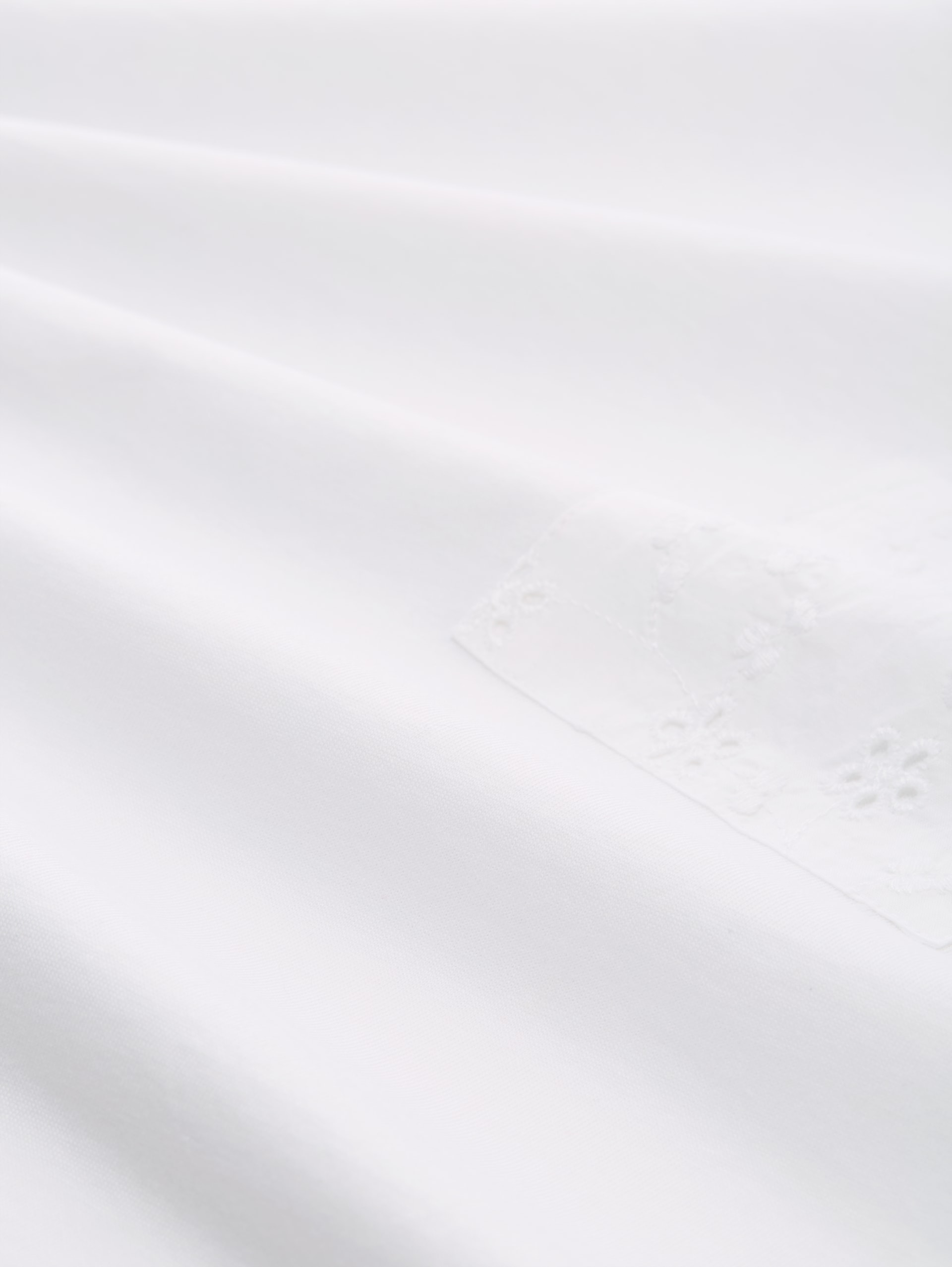 Boxy fit T-shirt met borstzak - White - Materiaalweergave