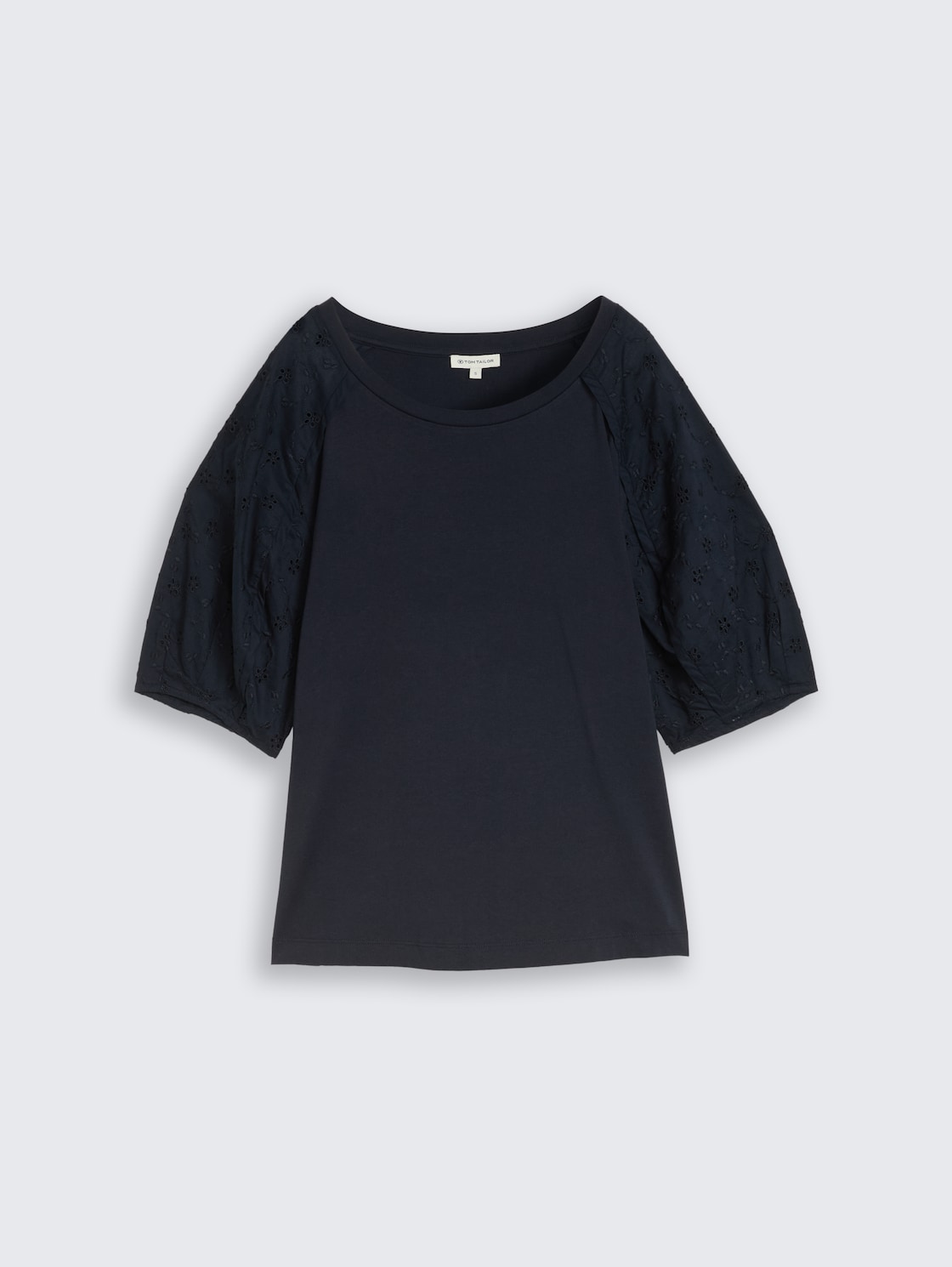 T-Shirt mit Lochstickereien - sky captain blue - Vorder-Produkt-Ansicht