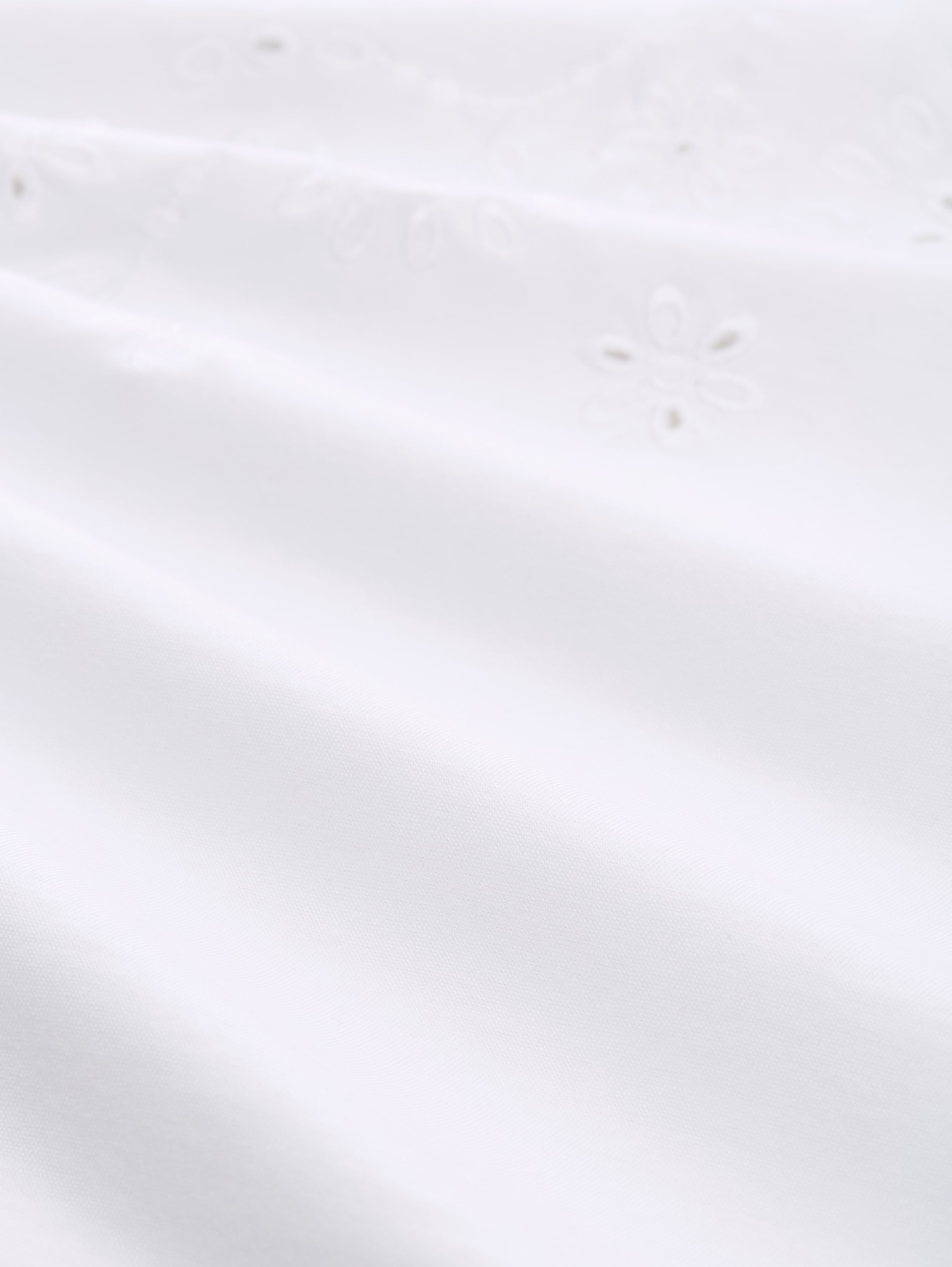 T-shirt met opengewerkte borduursels - white - 