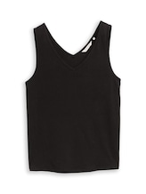 Ausgewählt, Top mit Leinenanteil von Tom Tailor, schwarz