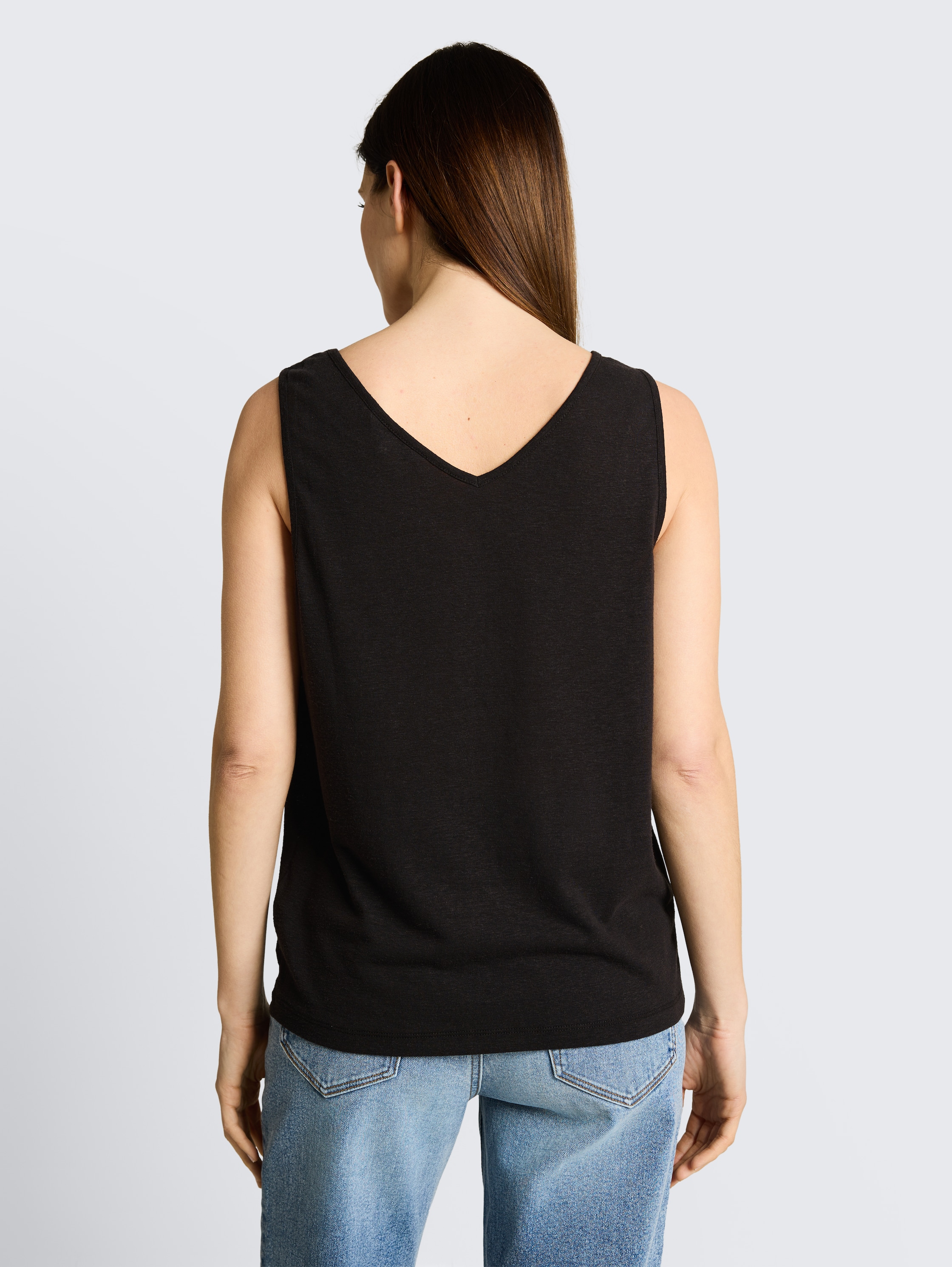 Top mit Leinenanteil - deep_black_1 - 