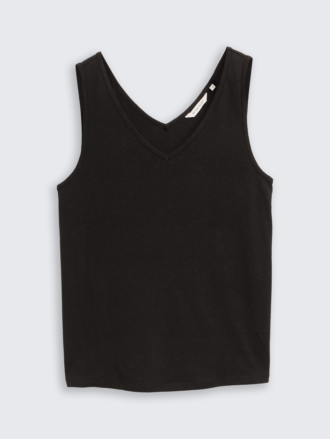 Top mit Leinenanteil - deep black - Vorder-Produkt-Ansicht