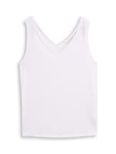 Nicht ausgewählt, Top mit Leinenanteil von Tom Tailor, weiß