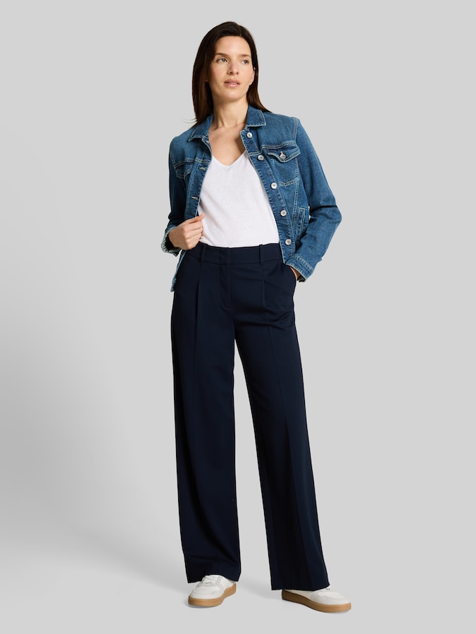 Top met linnen door Women, White