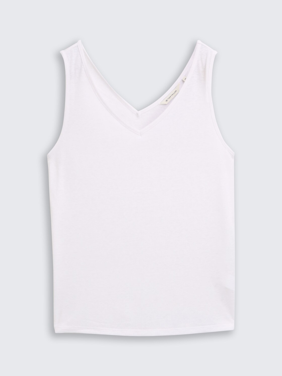 Top mit Leinenanteil - White - Vorder-Produkt-Ansicht