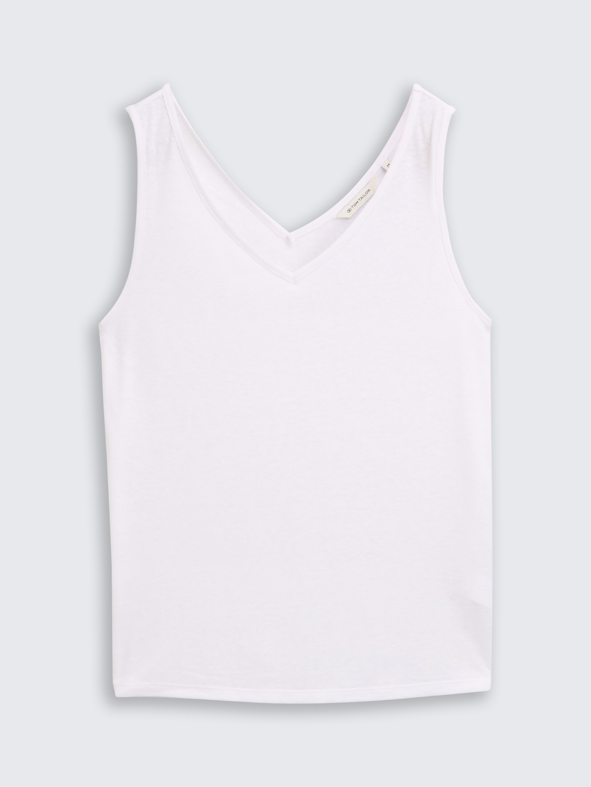 Top mit Leinenanteil - White - Vorder-Produkt-Ansicht