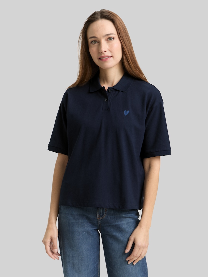 Loose Fit Poloshirt von Women, sky captain blue