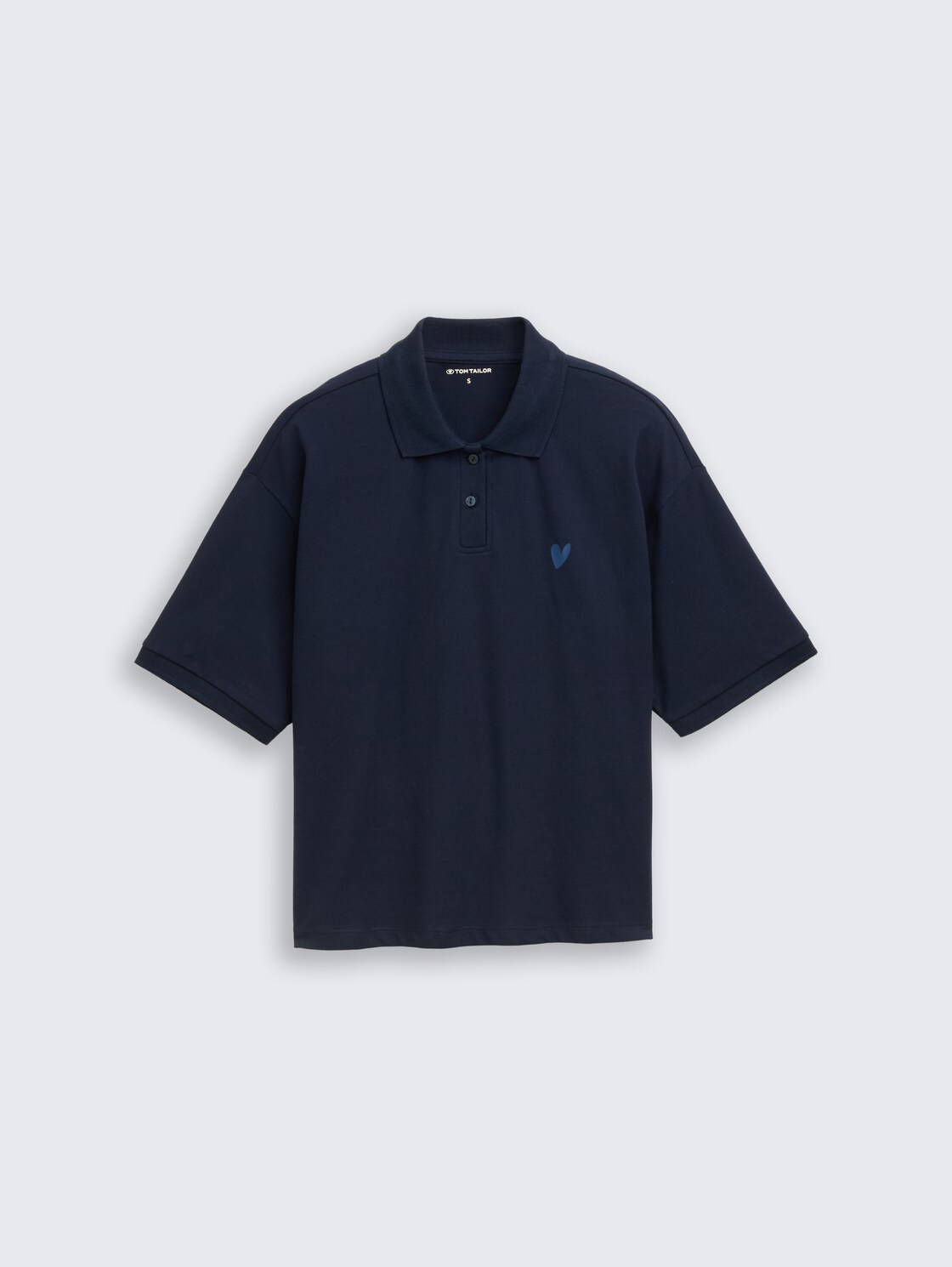 Loose Fit Poloshirt - sky captain blue