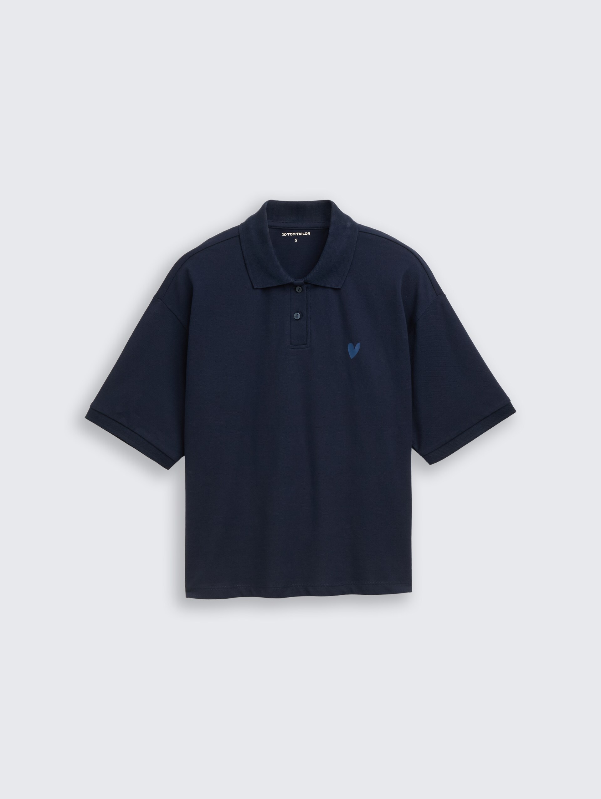 Loose fit polo shirt - sky captain blue