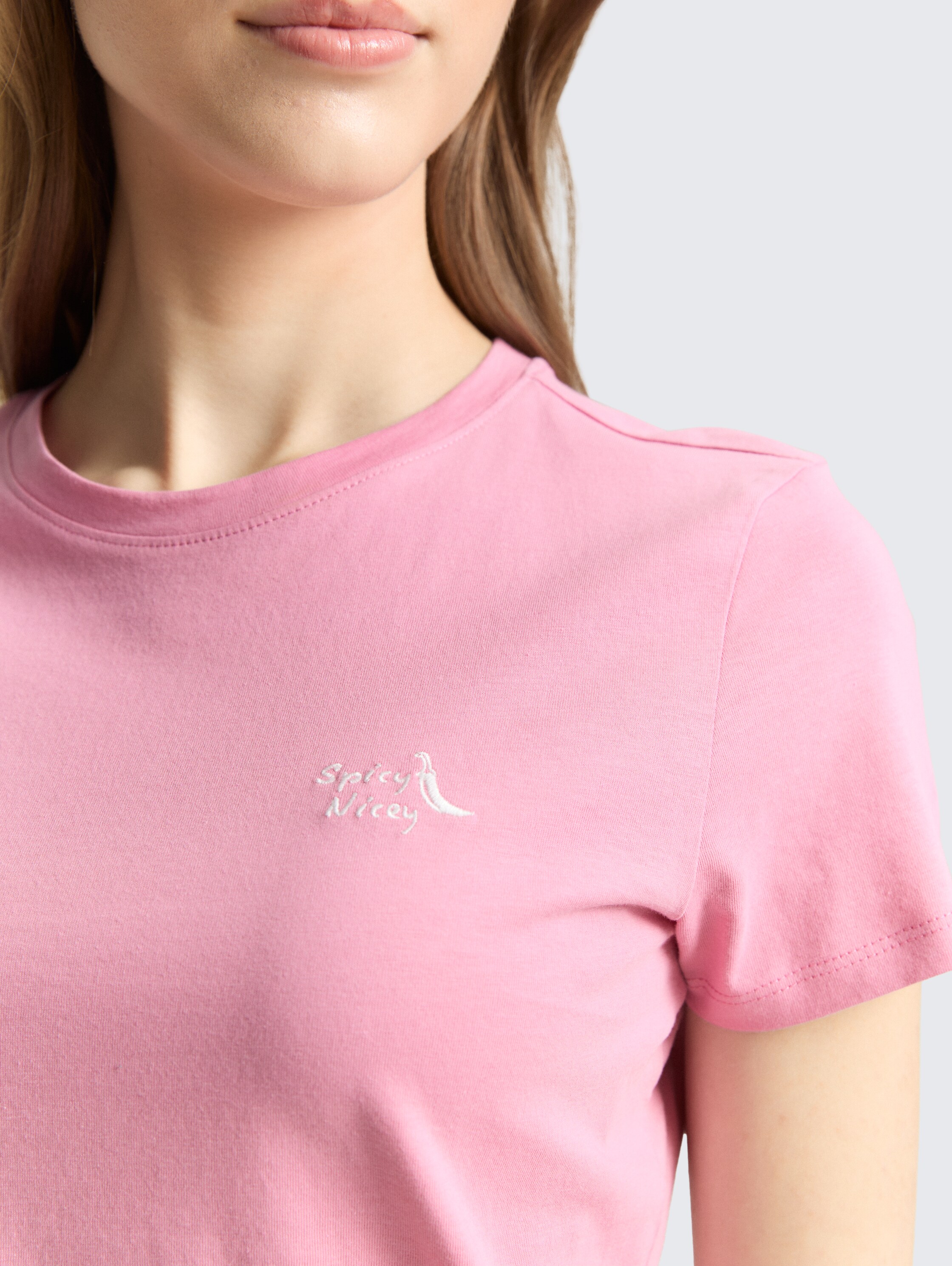 T-Shirt mit Stickerei - soft_blush_rose - 