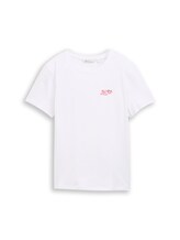 Ausgewählt, T-Shirt mit Stickerei von Tom Tailor, weiß