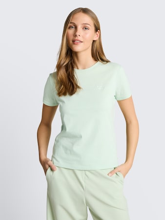 T-Shirt mit Stickerei von Denim Female, light matcha green