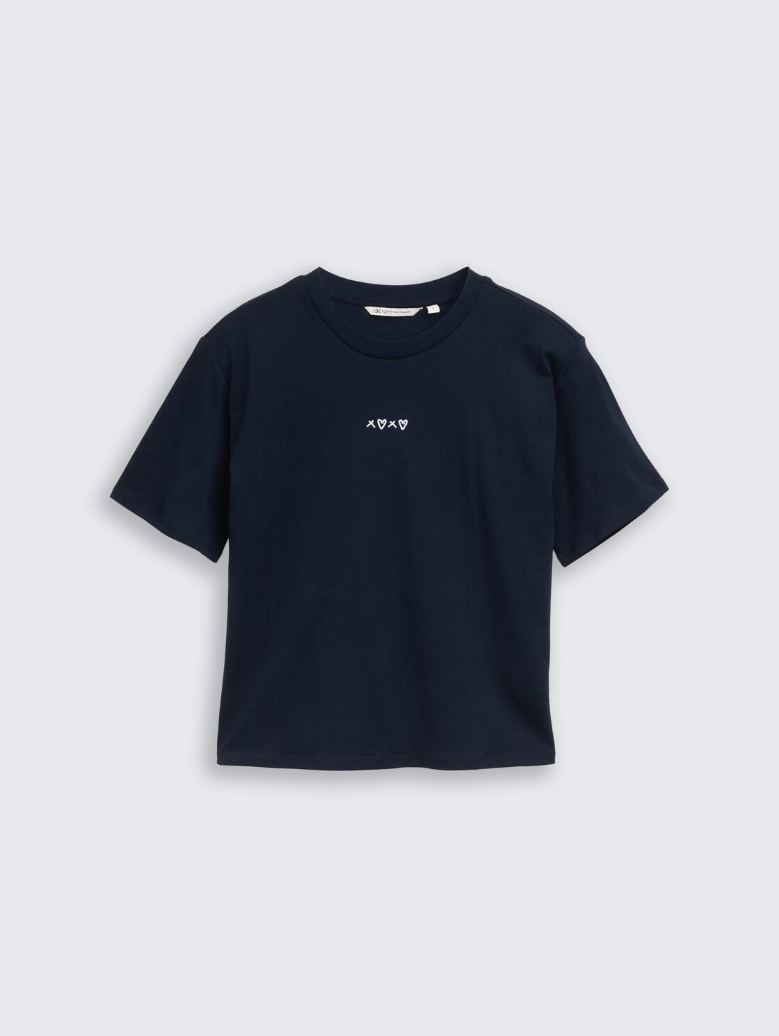 Boxy Fit T-Shirt mit Stickerei - sky captain blue - Vorder-Produkt-Ansicht