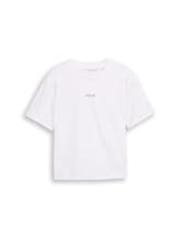 Ausgewählt, Boxy Fit T-Shirt mit Stickerei von Tom Tailor, weiß