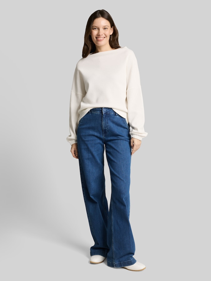 Sweat à col montant par Women, Whisper White