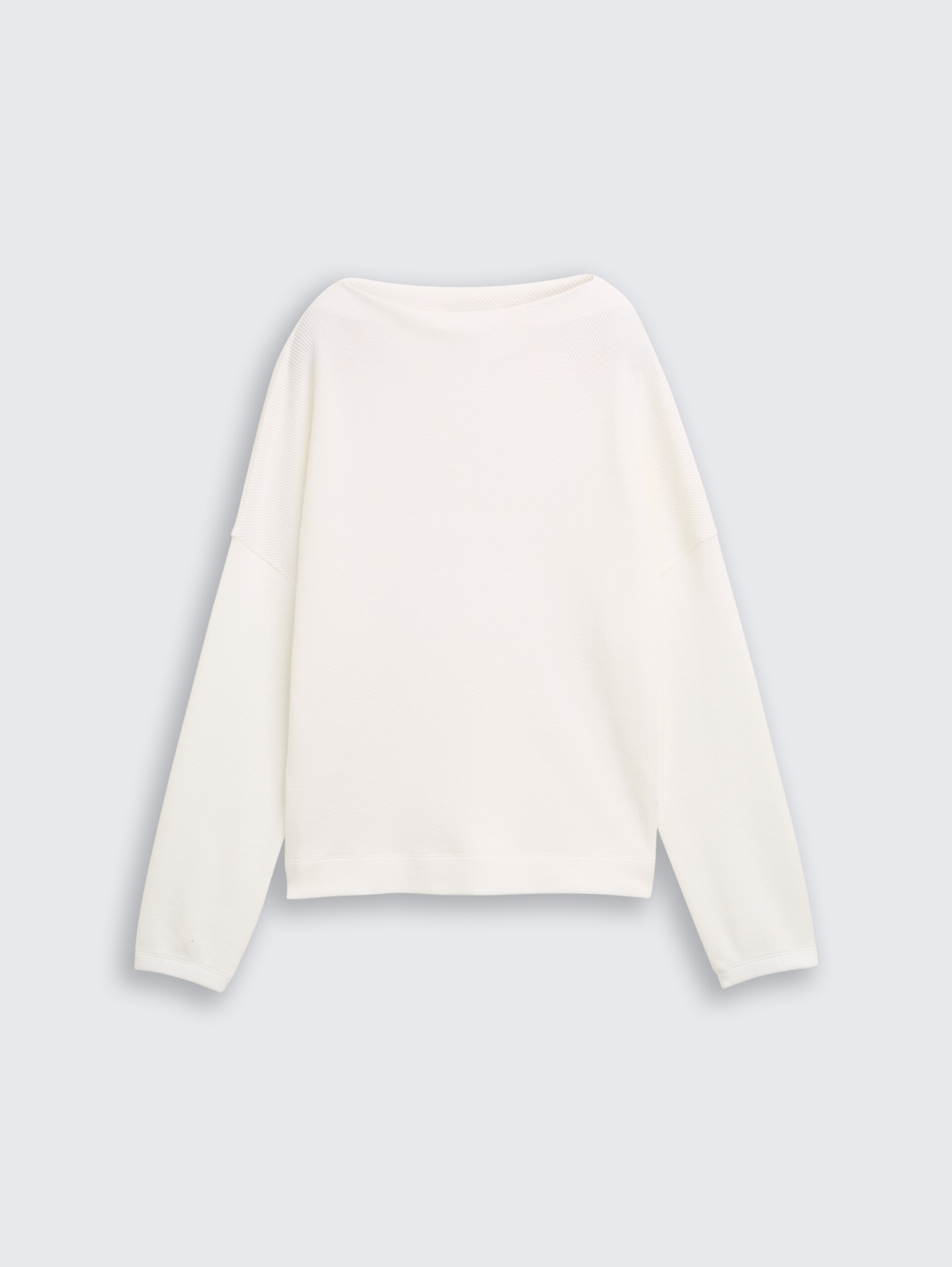 Sweatshirt mit Stehkragen - Whisper White - Vorder-Produkt-Ansicht