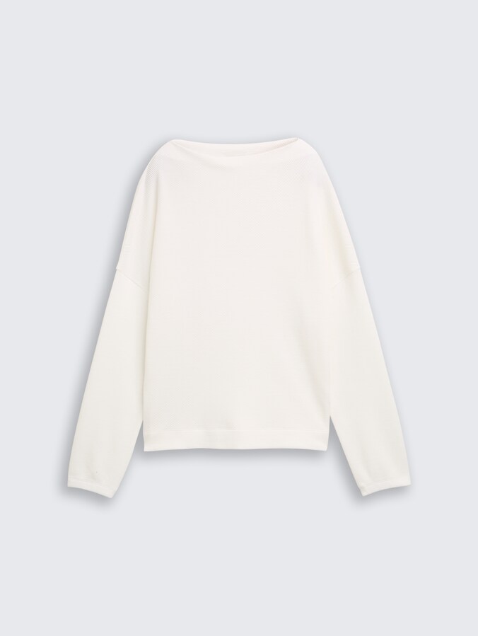 Sweatshirt mit Stehkragen von Women, Whisper White
