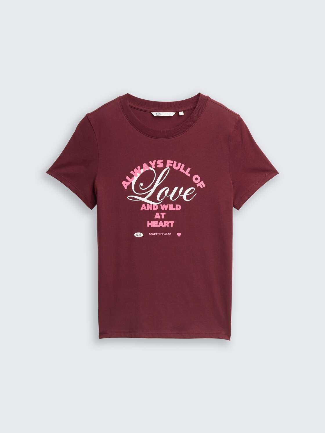 T-Shirt aus Baumwolle - Tawny Port Red - Vorder-Produkt-Ansicht