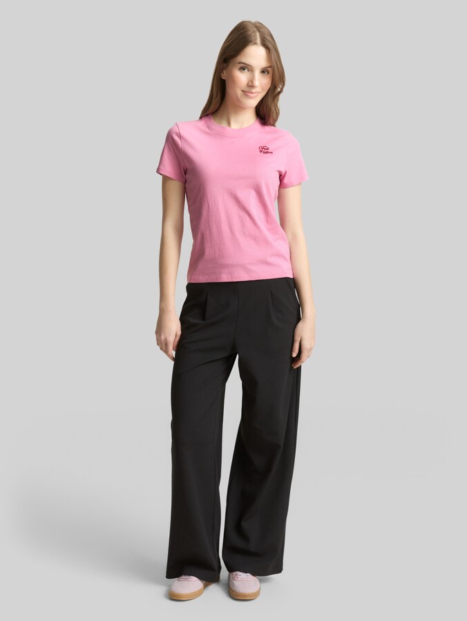 T-shirt en coton par Denim Female, Soft Blush Rose