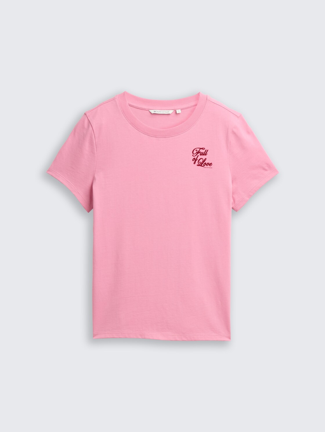 T-Shirt aus Baumwolle - Soft Blush Rose - Vorder-Produkt-Ansicht