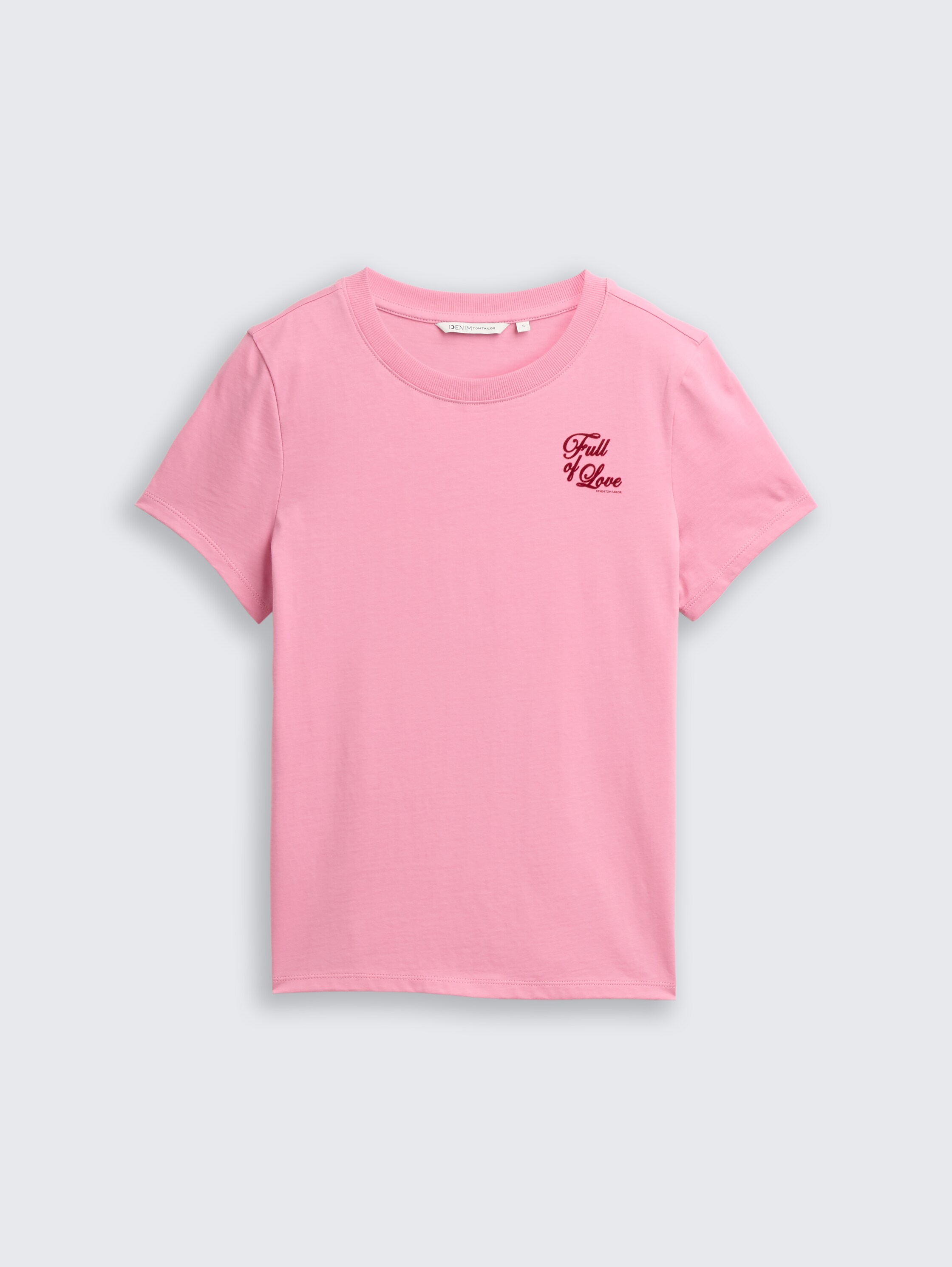 T-Shirt aus Baumwolle - Soft Blush Rose - Vorder-Produkt-Ansicht