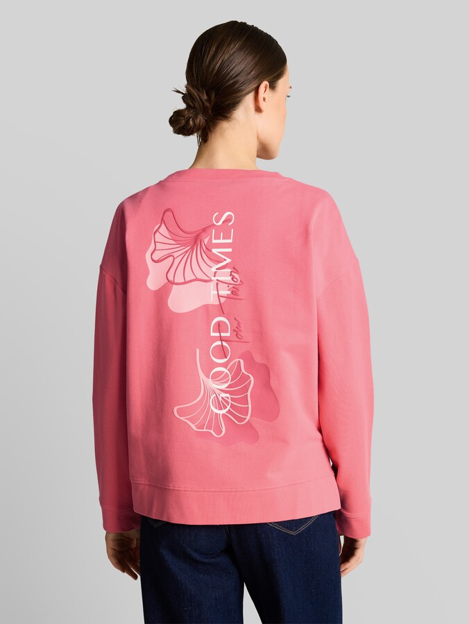 Sweatshirt mit Rückenprint von Women, soft coral pink