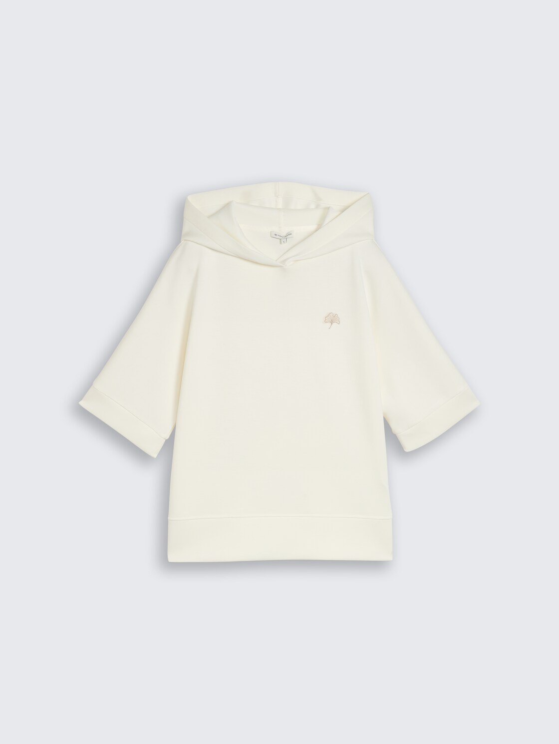 Hoodie Sweatshirt aus Scuba - Whisper White - Vorder-Produkt-Ansicht