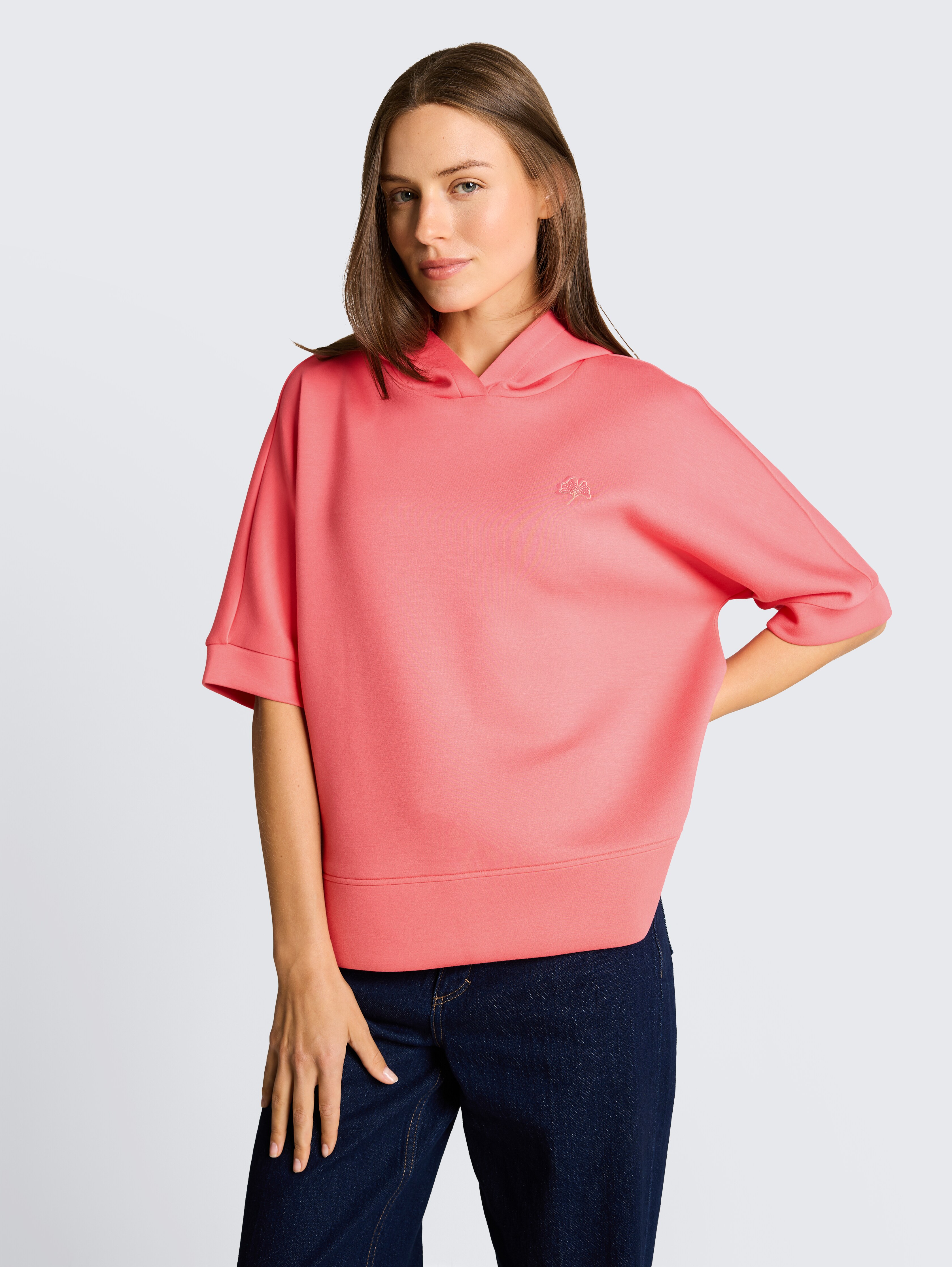 Hoodie Sweatshirt aus Scuba von Women, soft coral pink