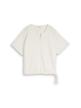 Nicht ausgewählt, Jacquard Sweatshirt mit V-Ausschnitt von Tom Tailor, weiß