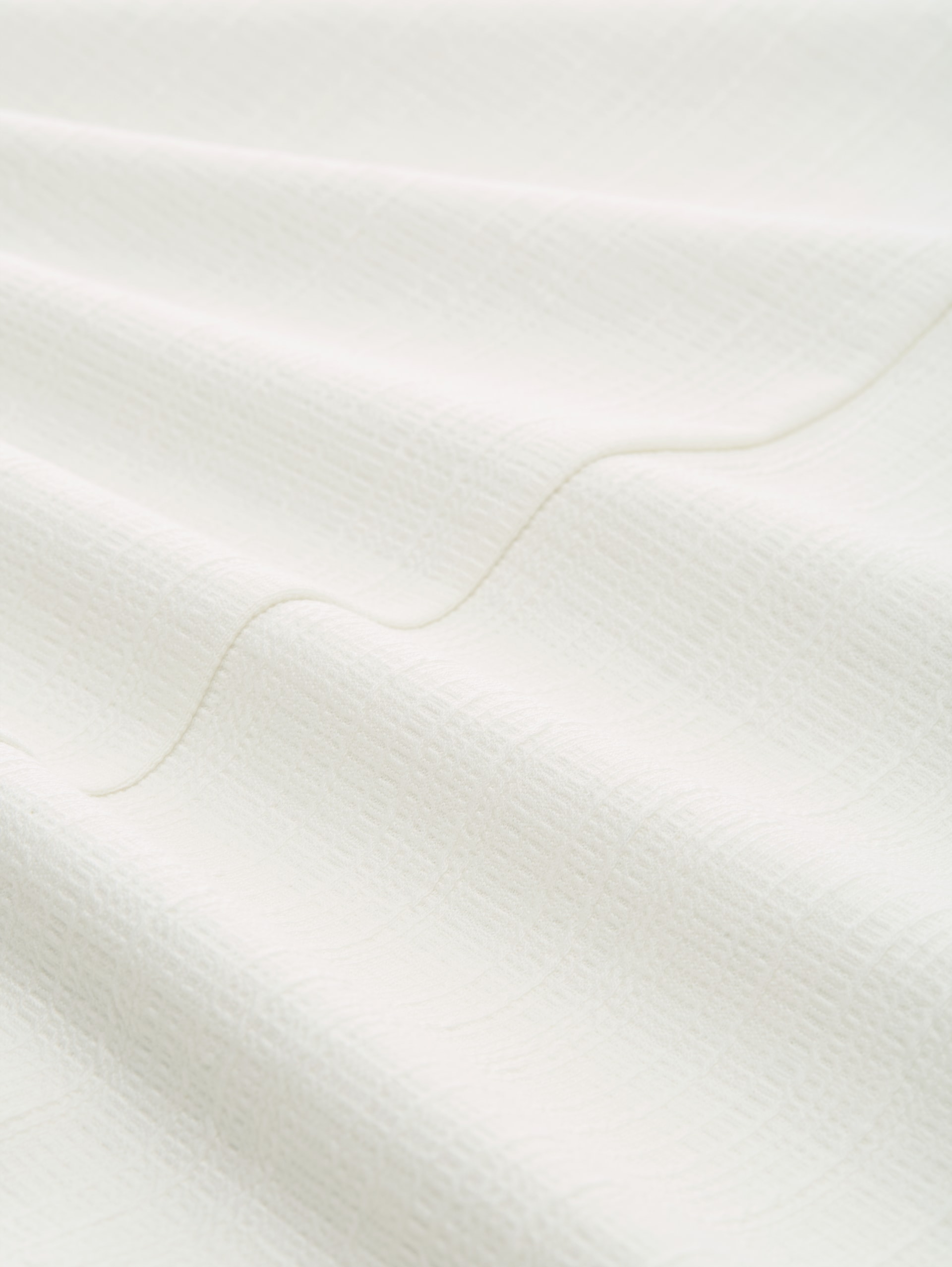 Jacquard sweatshirt with V-neck - Whisper White - Material view