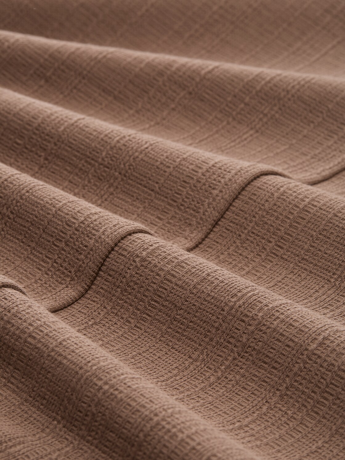 Jacquard Sweatshirt mit V-Ausschnitt - taupe grey - Material-Ansicht