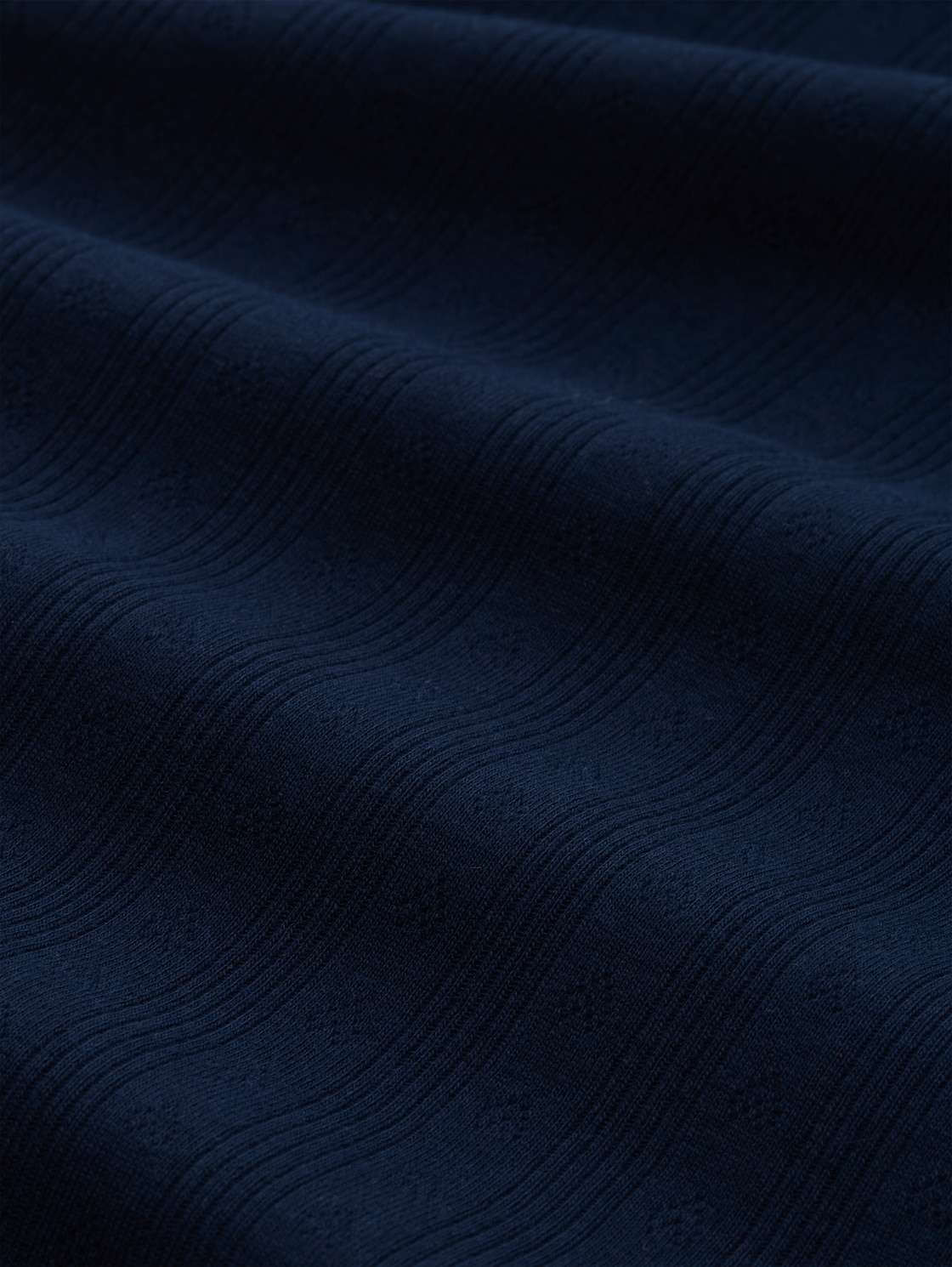 Slim Fit Pointelle T-Shirt - sky captain blue - Material-Ansicht