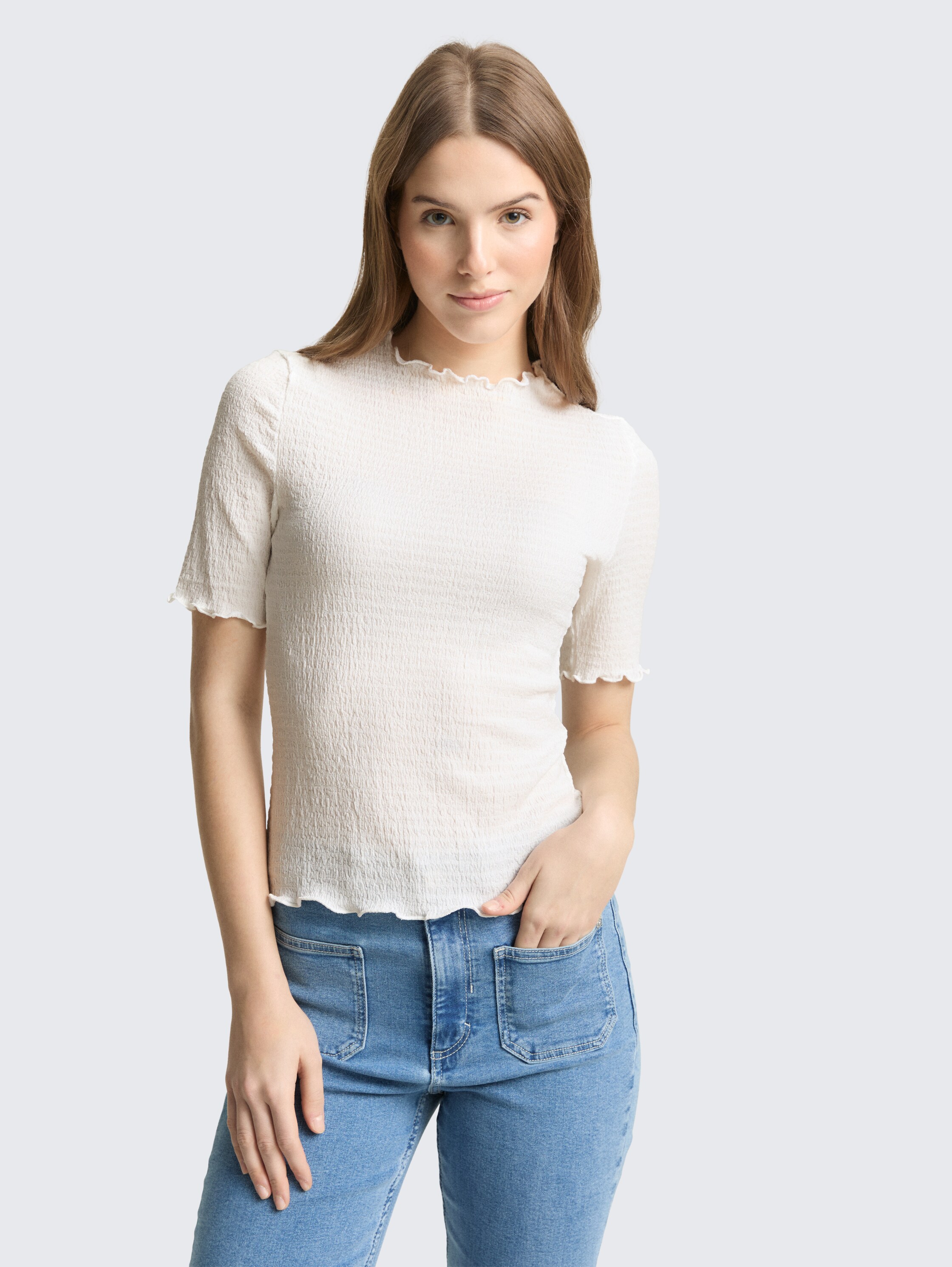 Slim Fit Crinkle T-Shirt - off_white_1 - 