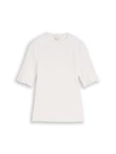 Nicht ausgewählt, Slim Fit Crinkle T-Shirt von Tom Tailor, weiß