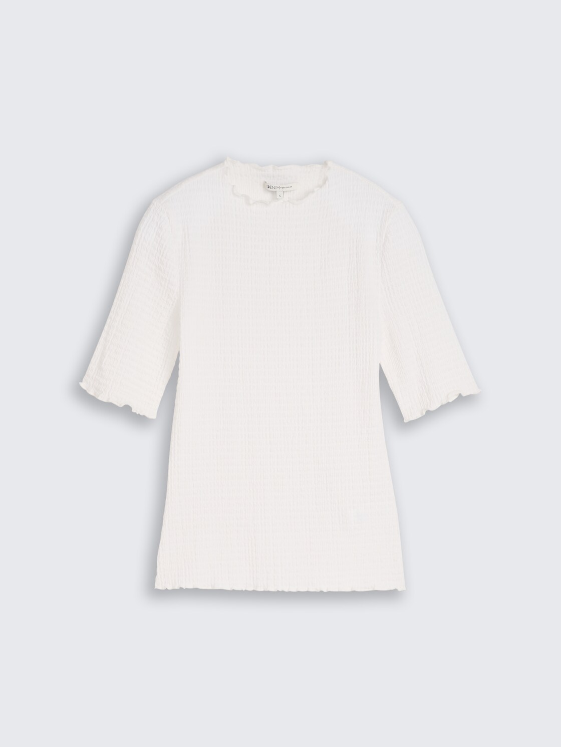 Slim Fit Crinkle T-Shirt - off white - Vorder-Produkt-Ansicht