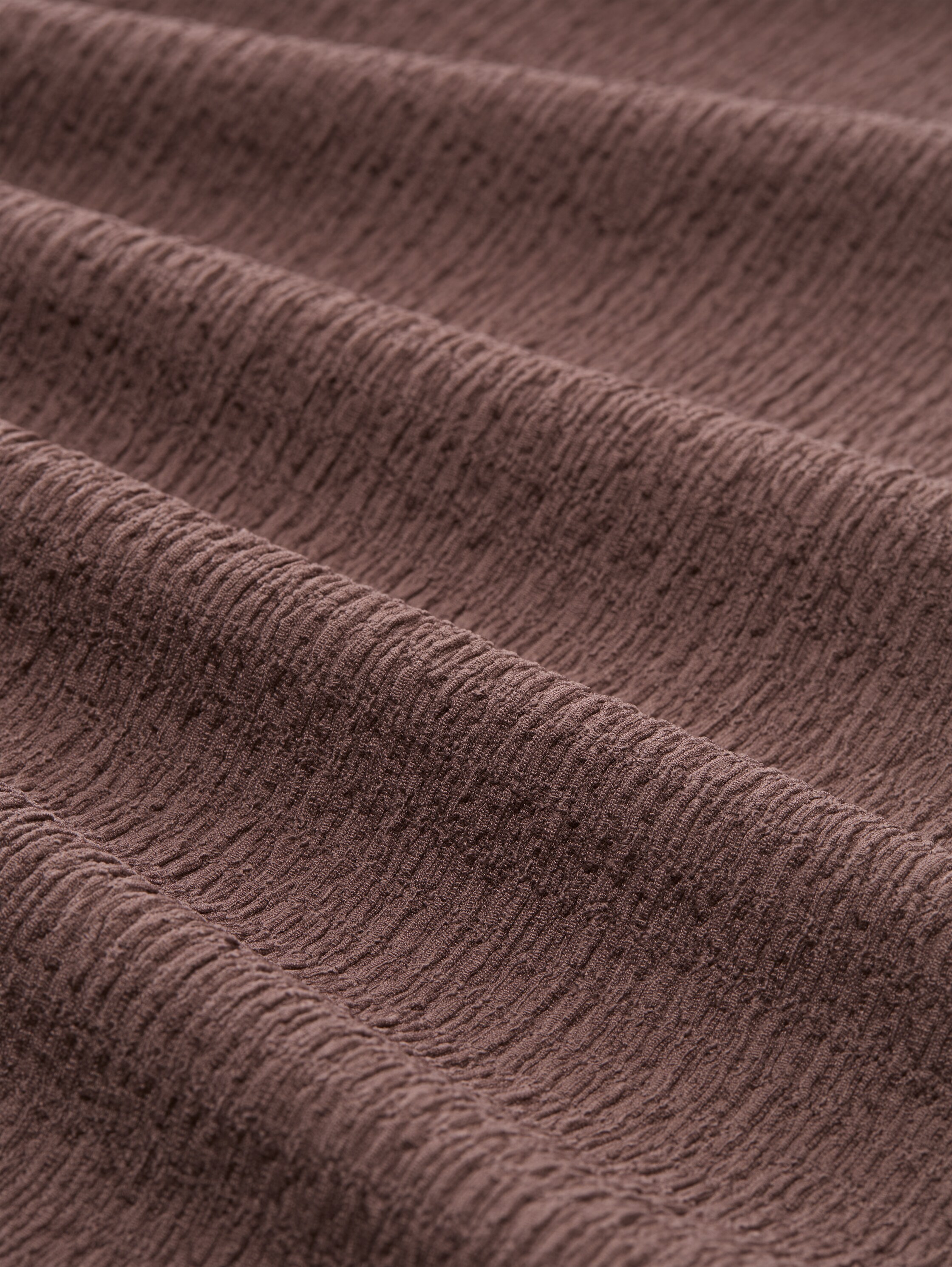 Slim fit crinkle T-shirt - taupe_brown - 